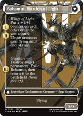 Dion, Bahamut's Dominant // Bahamut, Warden of Light (Borderless) (Surge Foil) [FINAL FANTASY] | Good Games Morley