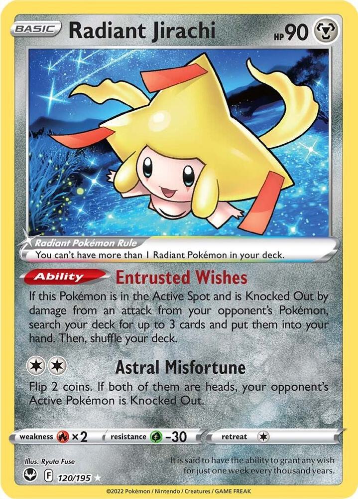 Radiant Jirachi 120/195 (SWSH12: Silver Tempest)  - Holofoil | Good Games Morley
