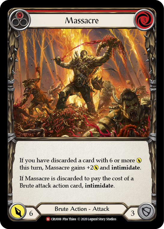 Massacre [CRU008] (Crucible of War)  1st Edition Rainbow Foil | Good Games Morley