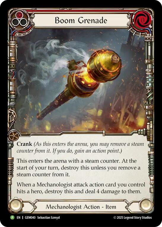 Boom Grenade (Red) [GEM040] (GEM Pack 2)  Cold Foil | Good Games Morley