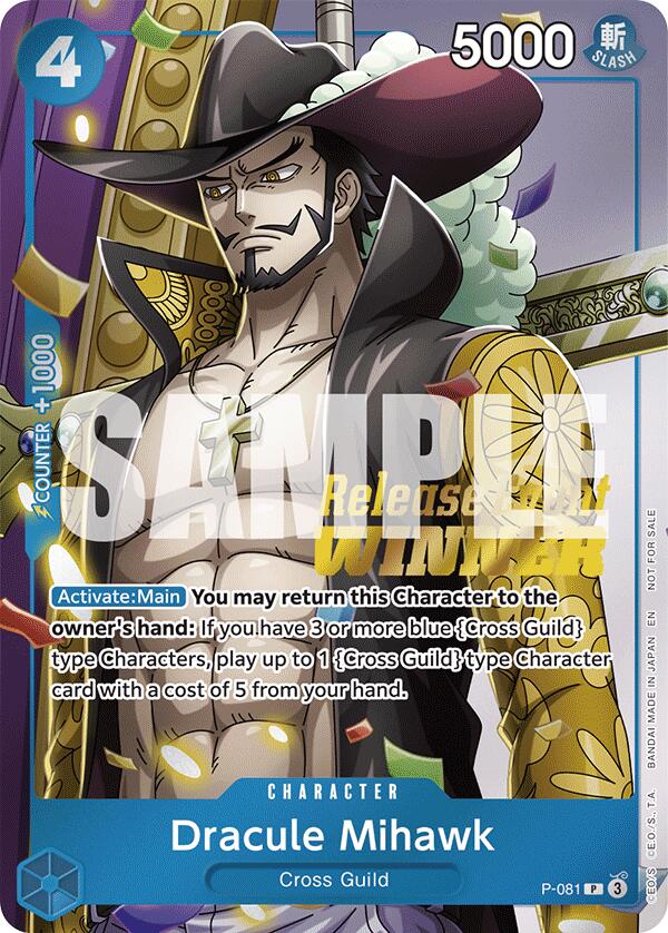 Dracule Mihawk (A Fist of Divine Speed Release Event Winner) [One Piece Promotion Cards] | Good Games Morley