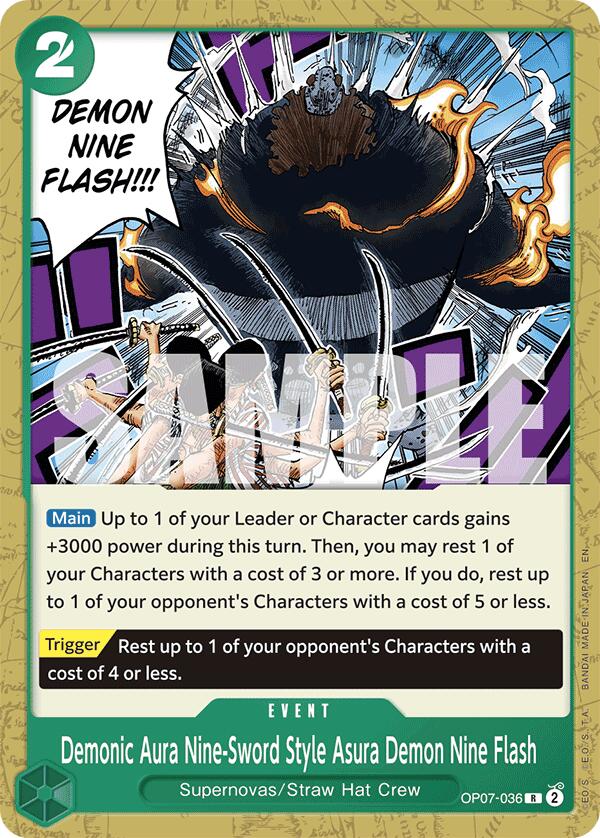 Demonic Aura Nine-Sword Style Asura Demon Nine Flash (Reprint) [Starter Deck: GREEN Jewelry Bonney] | Good Games Morley