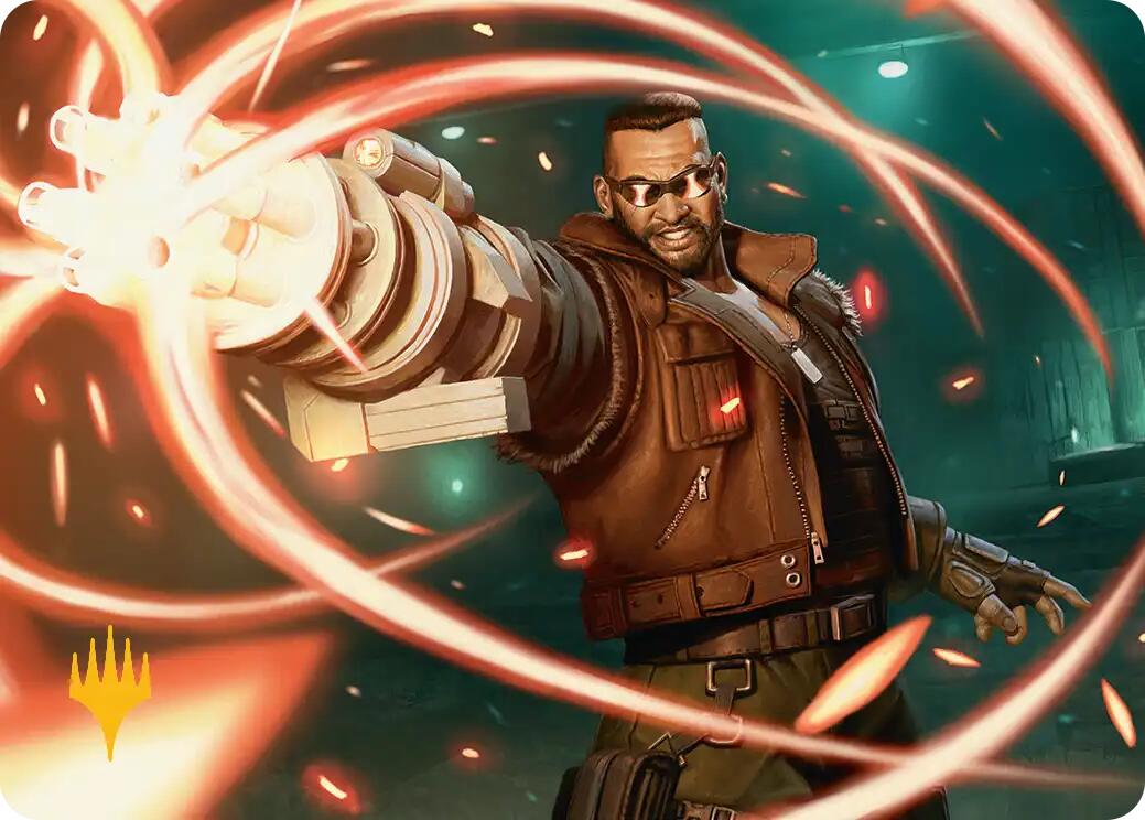 Barret Wallace Art Card (Gold-Stamped Planeswalker Symbol) [FINAL FANTASY Art Series] | Good Games Morley