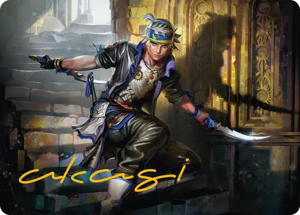 Locke Cole Art Card (Gold-Stamped Signature) [FINAL FANTASY Art Series] | Good Games Morley