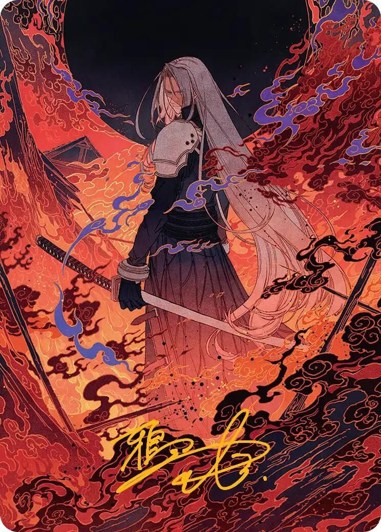 Nibelheim Aflame Art Card (Gold-Stamped Signature) [FINAL FANTASY Art Series] | Good Games Morley