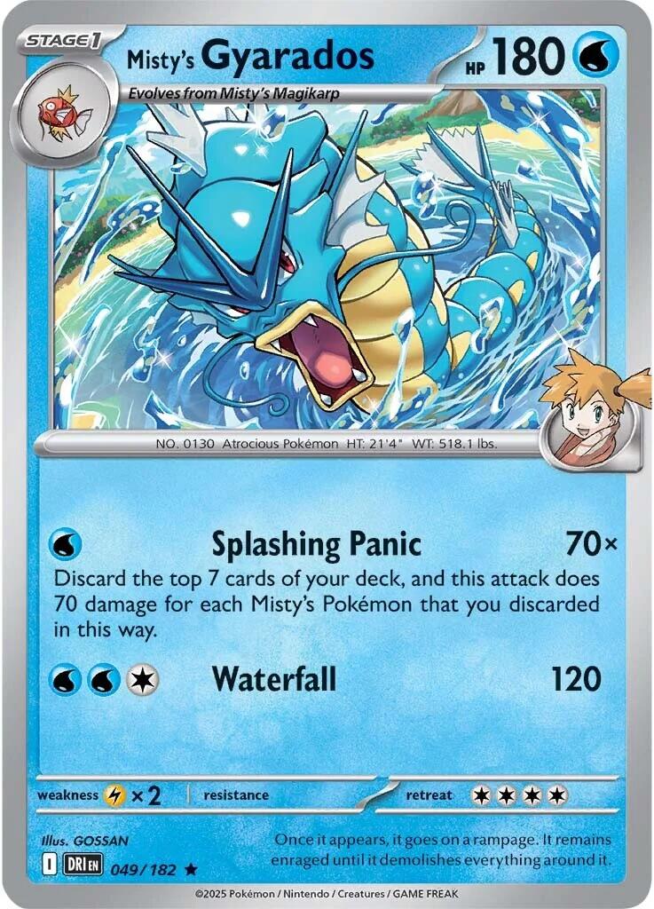 Misty's Gyarados (049/182) (Deck Exclusive) [Scarlet & Violet: Destined Rivals] | Good Games Morley