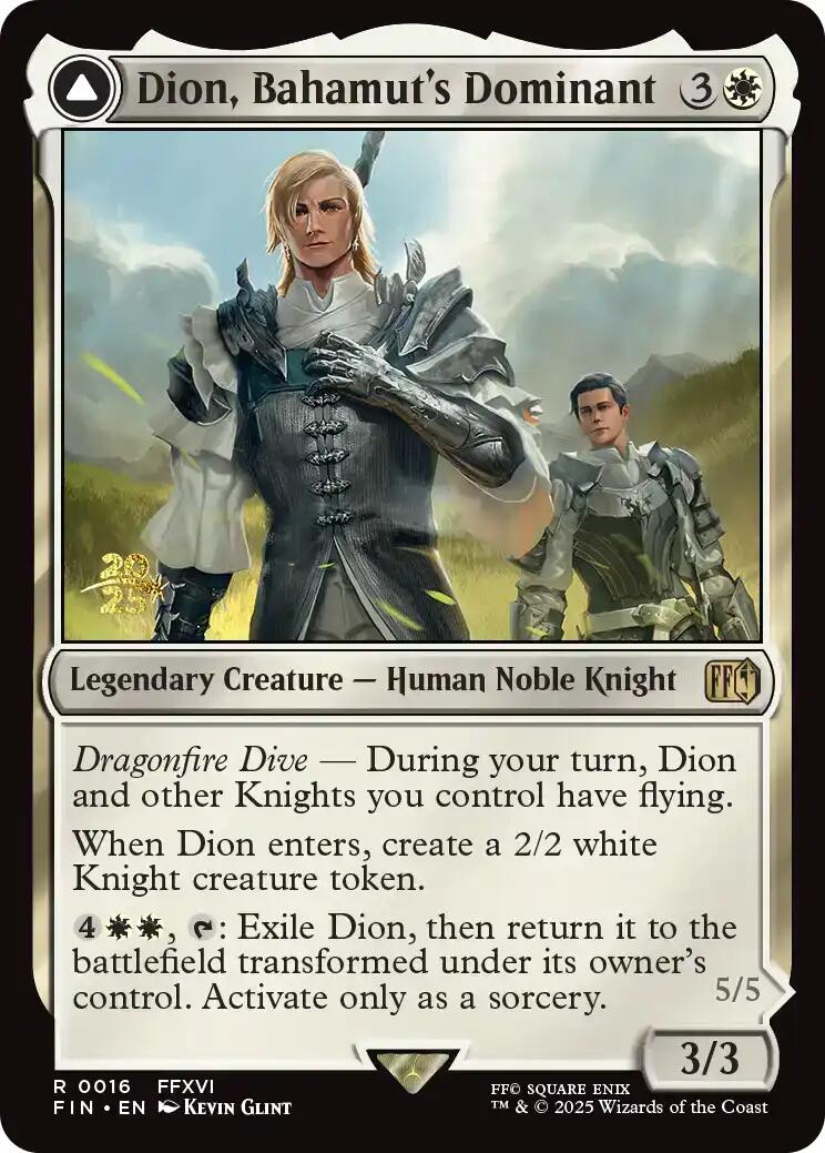 Dion, Bahamut's Dominant // Bahamut, Warden of Light [FINAL FANTASY Prerelease Promo] | Good Games Morley