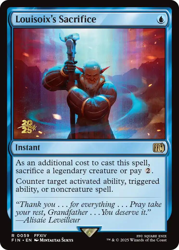 Louisoix's Sacrifice [FINAL FANTASY Prerelease Promo] | Good Games Morley