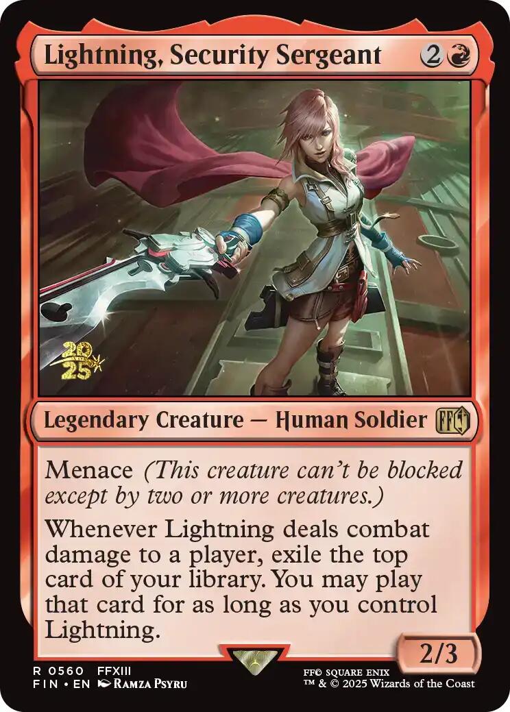 Lightning, Security Sergeant [FINAL FANTASY Prerelease Promo] | Good Games Morley