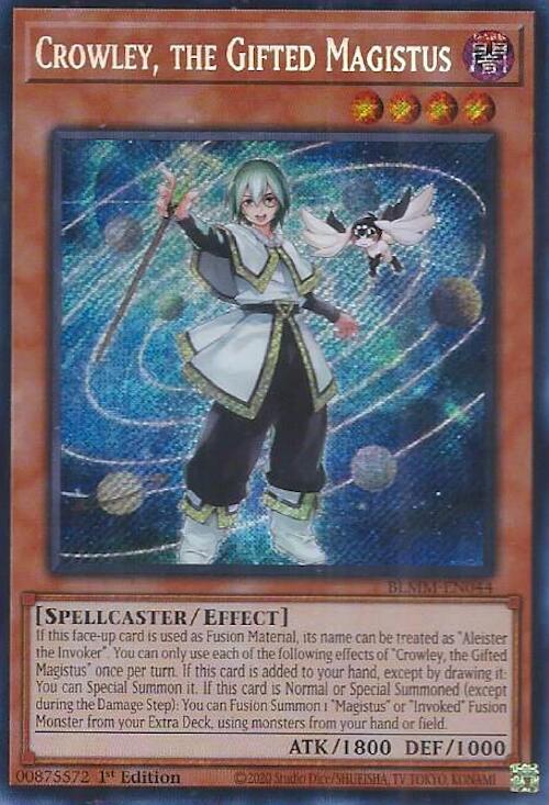 Crowley, the Gifted Magistus [BLMM-EN044] Secret Rare | Good Games Morley