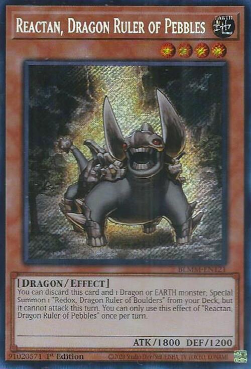 Reactan, Dragon Ruler of Pebbles [BLMM-EN121] Secret Rare | Good Games Morley