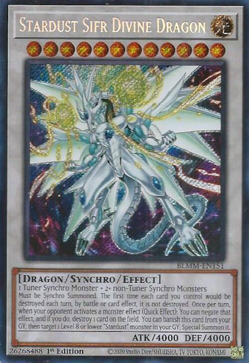 Stardust Sifr Divine Dragon [BLMM-EN151] Secret Rare | Good Games Morley