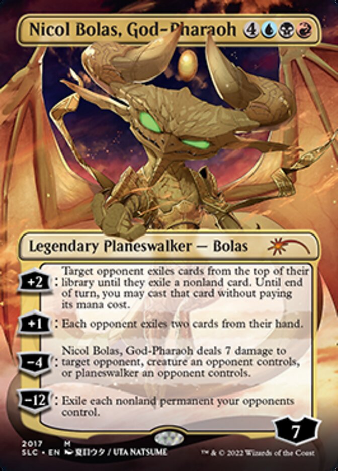 Nicol Bolas, God-Pharaoh (Borderless) [Secret Lair Countdown Kit] | Good Games Morley