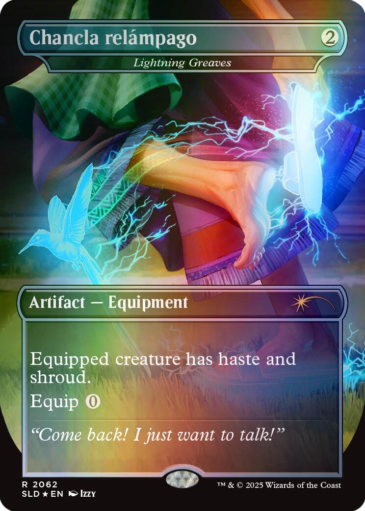 Chancla relampago - Lightning Greaves (Rainbow Foil) [Secret Lair Drop Series] | Good Games Morley