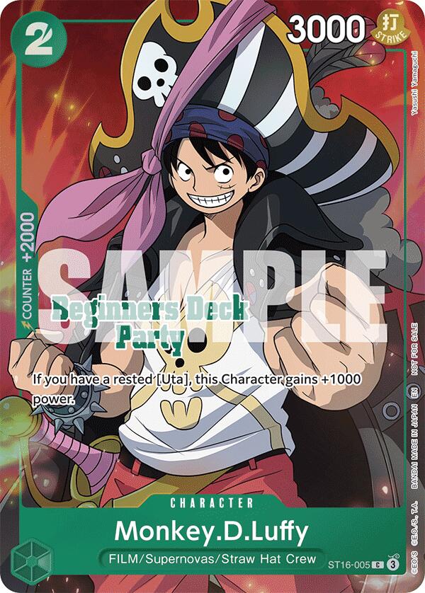Monkey.D.Luffy (Daz.Bonez) (ST-23 - ST-28 Beginners Deck Party) [Winner] [One Piece Promotion Cards] | Good Games Morley