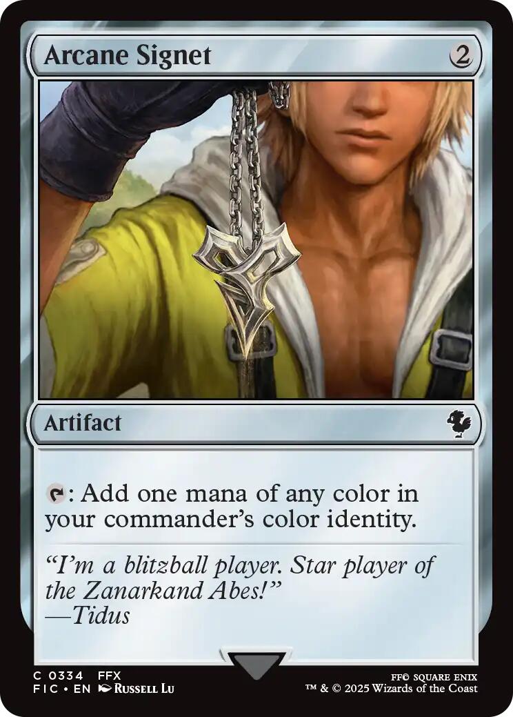 Arcane Signet (0334) (Surge Foil) [FINAL FANTASY Commander] | Good Games Morley