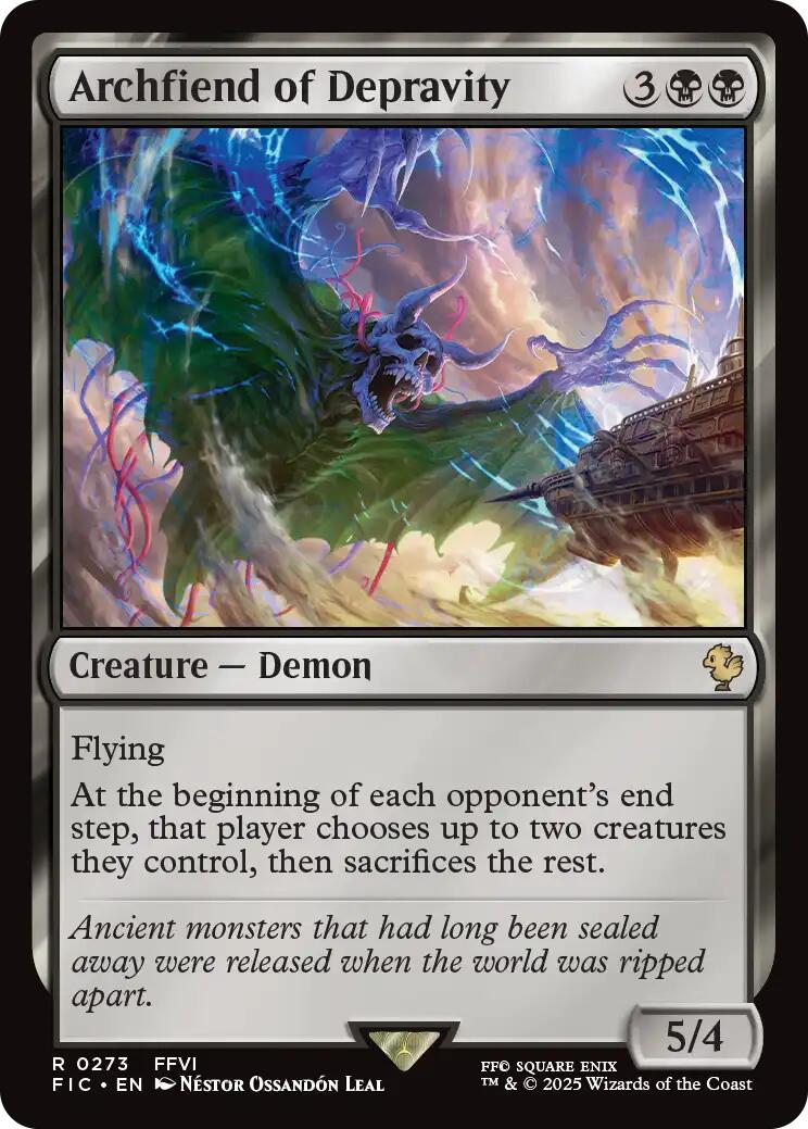 Archfiend of Depravity (Surge Foil) [FINAL FANTASY Commander] | Good Games Morley