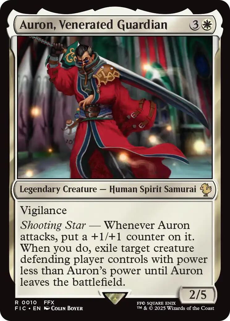 Auron, Venerated Guardian (Surge Foil) [FINAL FANTASY Commander] | Good Games Morley