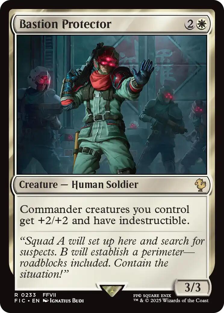 Bastion Protector (Surge Foil) [FINAL FANTASY Commander] | Good Games Morley