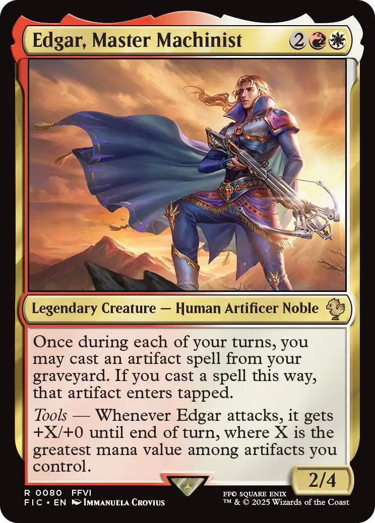 Edgar, Master Machinist (Surge Foil) [FINAL FANTASY Commander] | Good Games Morley