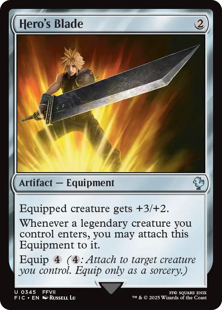 Hero's Blade (Surge Foil) [FINAL FANTASY Commander] | Good Games Morley