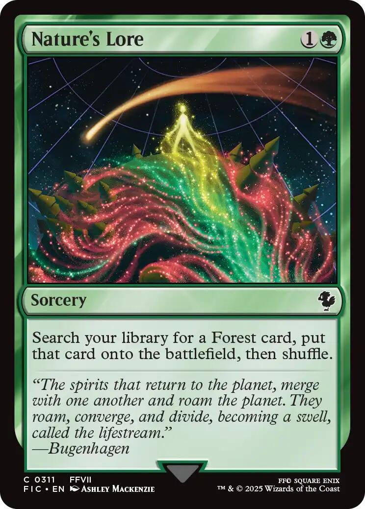 Nature's Lore (Surge Foil) [FINAL FANTASY Commander] | Good Games Morley
