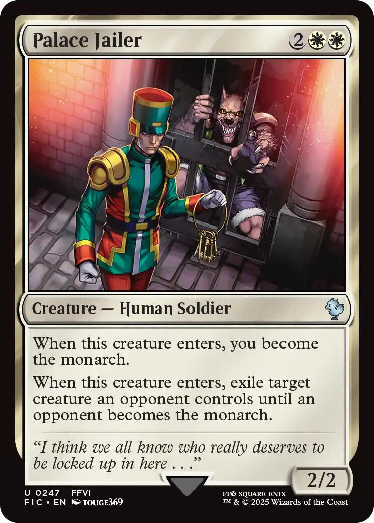 Palace Jailer (Surge Foil) [FINAL FANTASY Commander] | Good Games Morley
