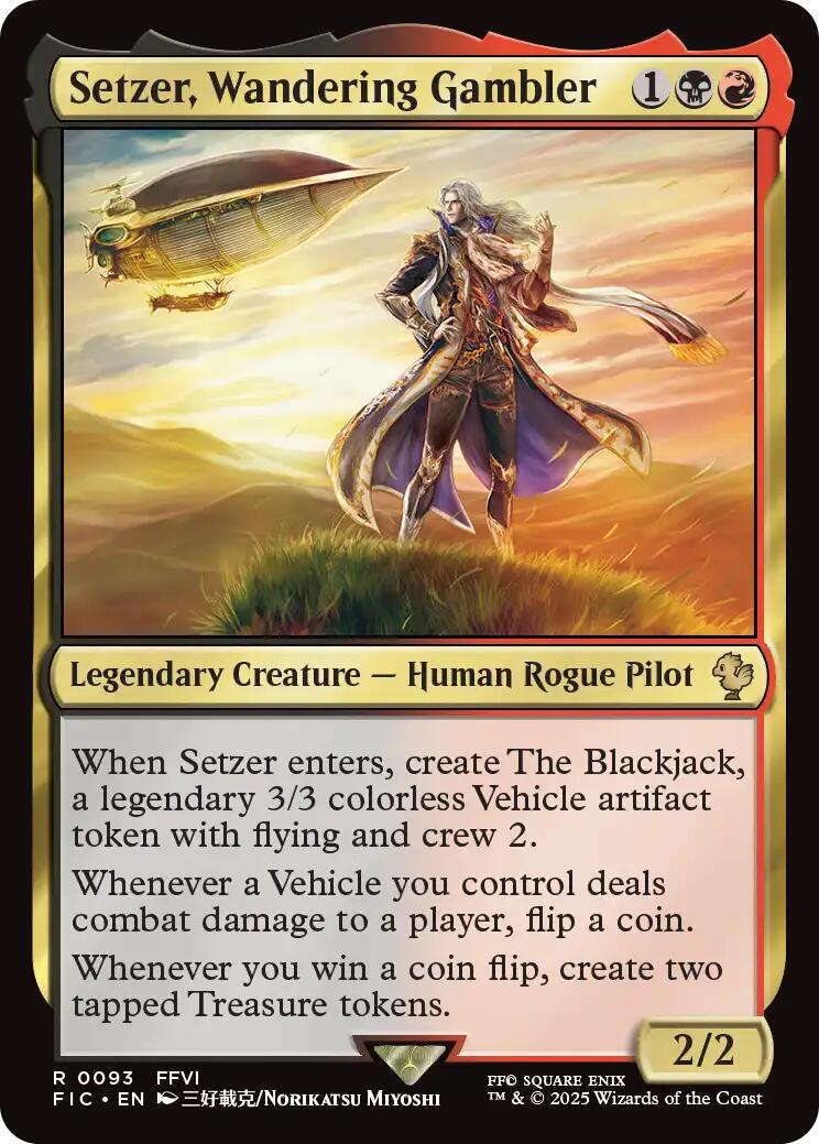 Setzer, Wandering Gambler (Surge Foil) [FINAL FANTASY Commander] | Good Games Morley