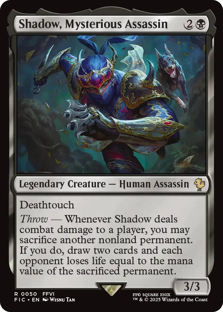 Shadow, Mysterious Assassin (Surge Foil) [FINAL FANTASY Commander] | Good Games Morley
