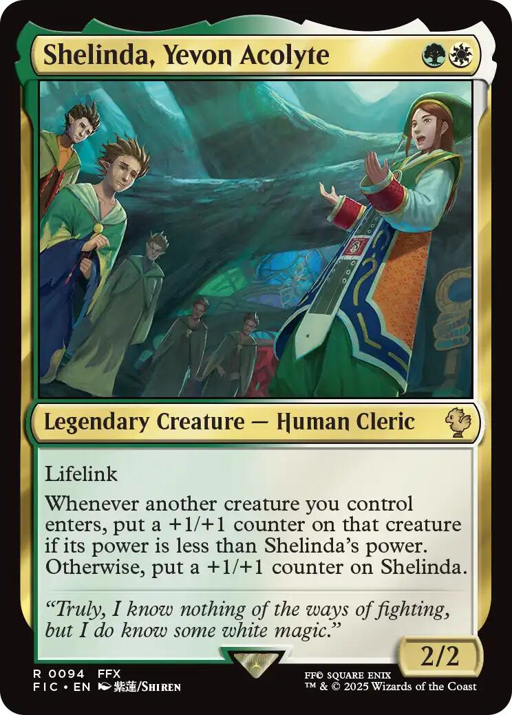Shelinda, Yevon Acolyte (Surge Foil) [FINAL FANTASY Commander] | Good Games Morley