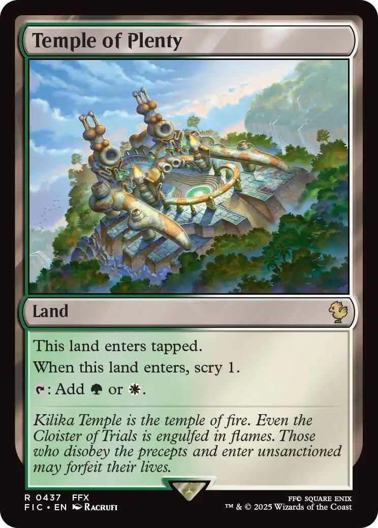 Temple of Plenty (Surge Foil) [FINAL FANTASY Commander] | Good Games Morley