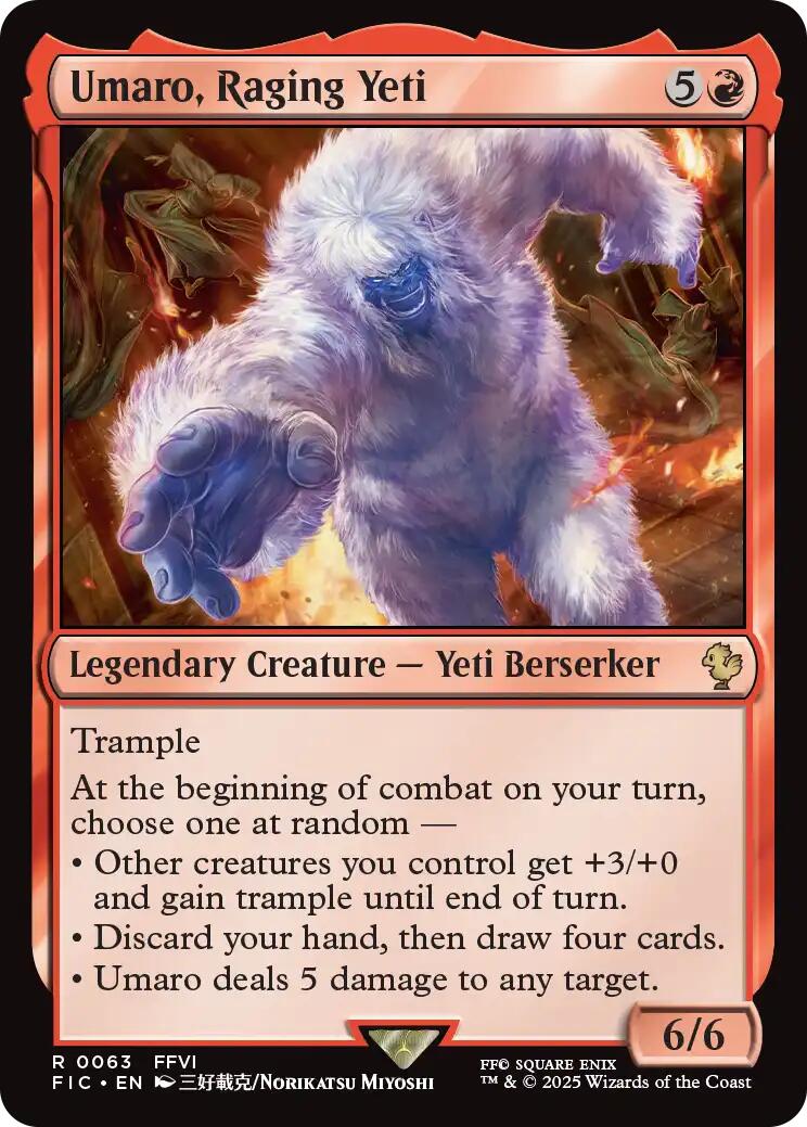 Umaro, Raging Yeti (Surge Foil) [FINAL FANTASY Commander] | Good Games Morley