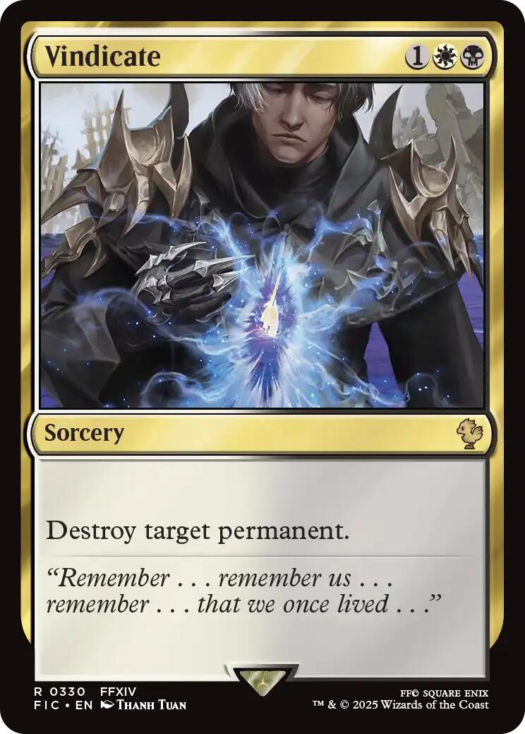 Vindicate (Surge Foil) [FINAL FANTASY Commander] | Good Games Morley