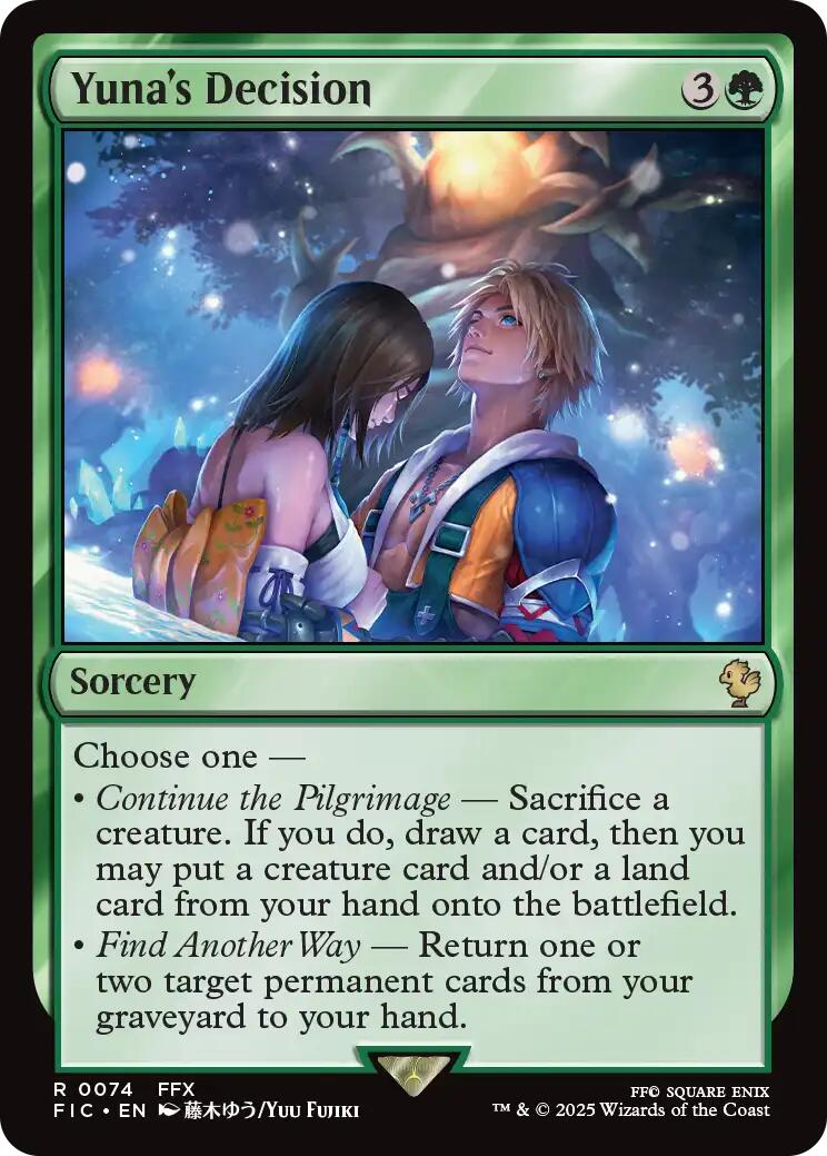 Yuna's Decision (Surge Foil) [FINAL FANTASY Commander] | Good Games Morley