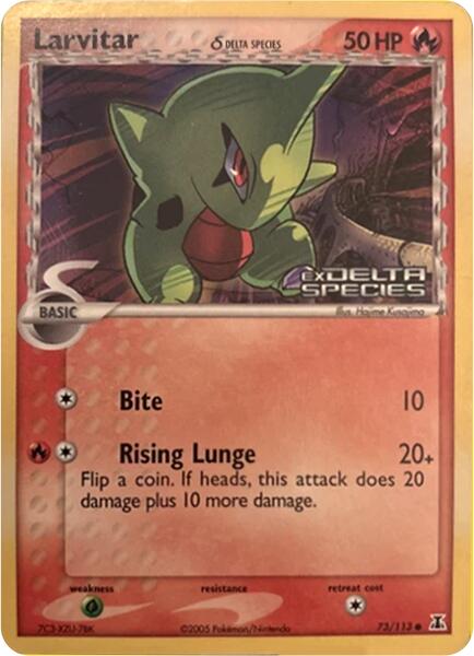 Larvitar (73/113) (Delta Species) (Stamped) [Miscellaneous Cards] | Good Games Morley