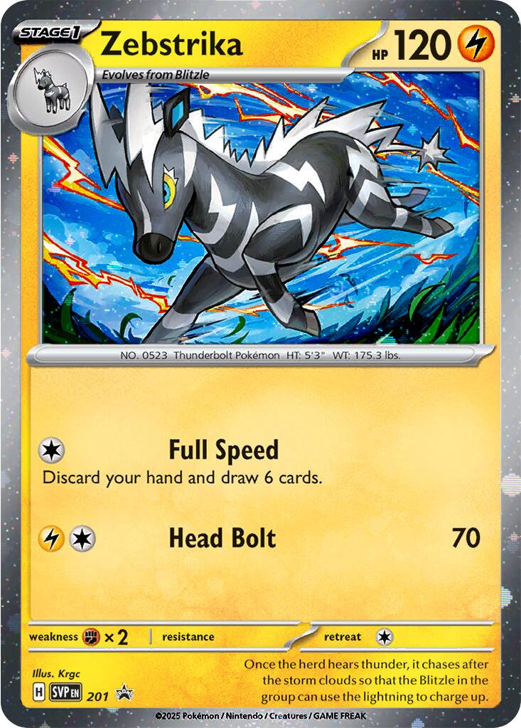 Zebstrika (201) (Cosmos Holo) [Scarlet & Violet: Black Star Promos] | Good Games Morley