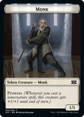 Saproling // Monk Double-Sided Token [Double Masters 2022 Tokens] | Good Games Morley