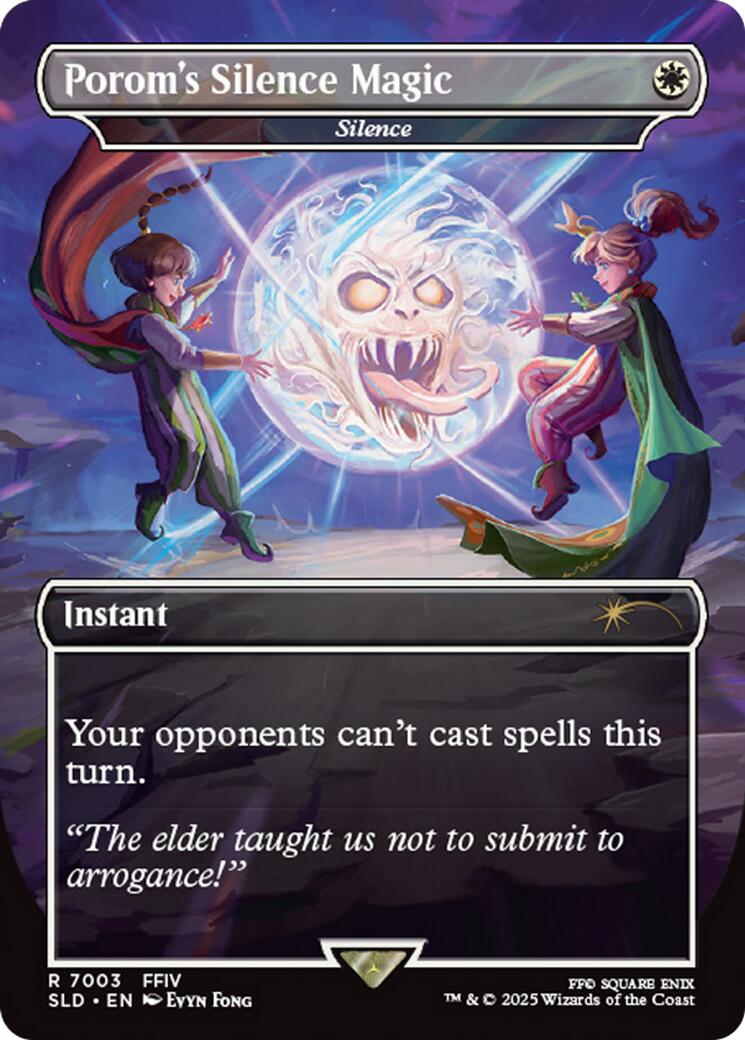 Porom's Silence Magic - Silence (Rainbow Foil) [Secret Lair Drop Series] | Good Games Morley