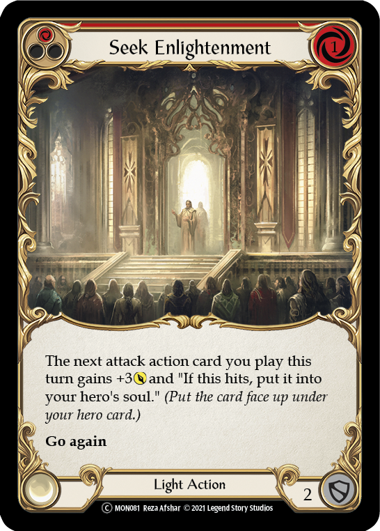 Seek Enlightenment (Red) [U-MON081-RF] (Monarch Unlimited)  Unlimited Rainbow Foil | Good Games Morley