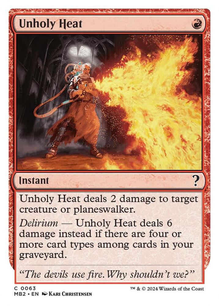 Unholy Heat 63/390 (Mystery Booster 2)  | Good Games Morley