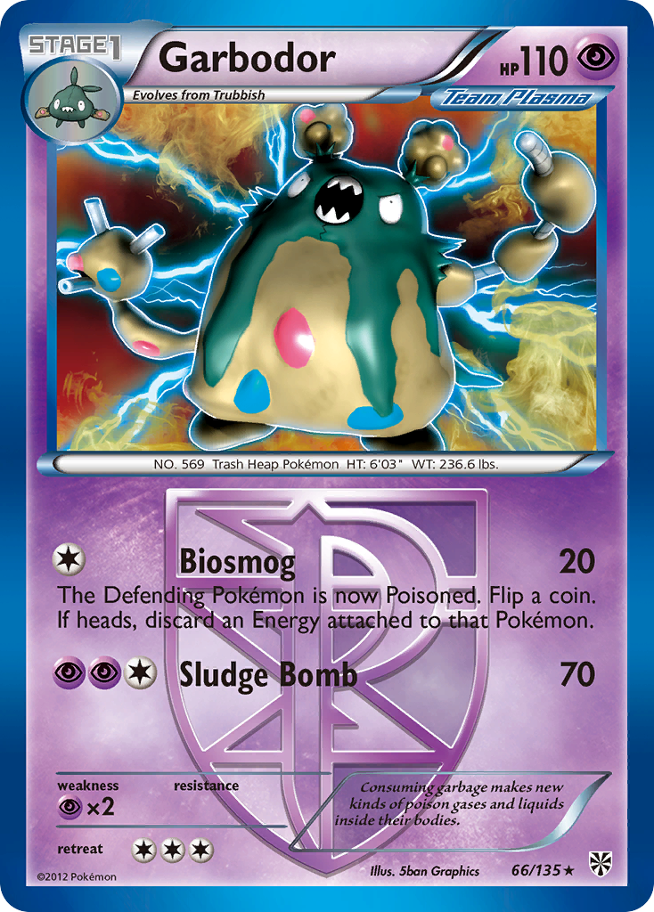 Garbodor (66/135) [Black & White: Plasma Storm] | Good Games Morley