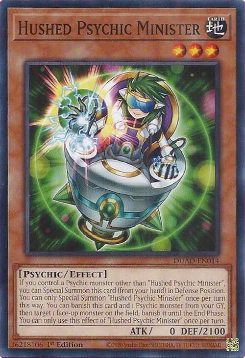 Hushed Psychic Minister [DUAD-EN014] Common | Good Games Morley