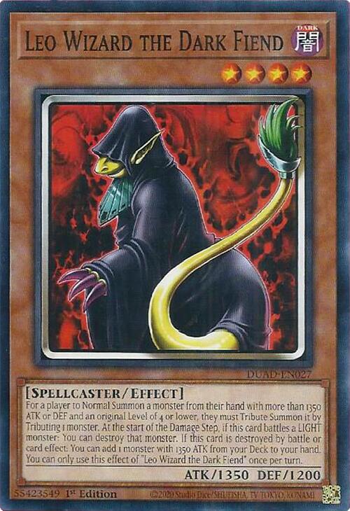 Leo Wizard the Dark Fiend [DUAD-EN027] Common | Good Games Morley
