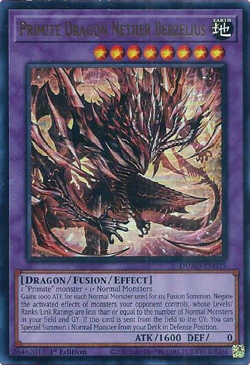 Primite Dragon Nether Berzelius [DUAD-EN035] Ultra Rare | Good Games Morley