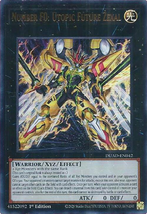 Number F0: Utopic Future Zexal [DUAD-EN042] Ultra Rare | Good Games Morley
