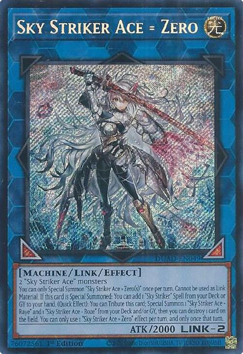 Sky Striker Ace = Zero [DUAD-EN049] Secret Rare | Good Games Morley