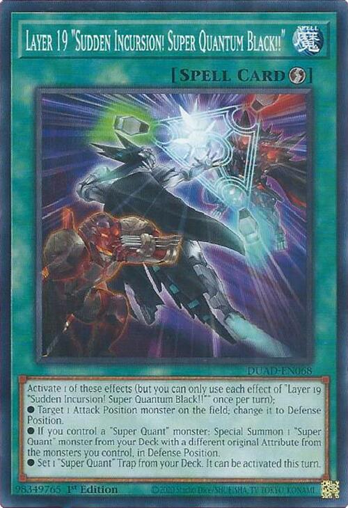 Layer 19 "Sudden Incursion! Super Quantum Black!!" [DUAD-EN068] Common | Good Games Morley