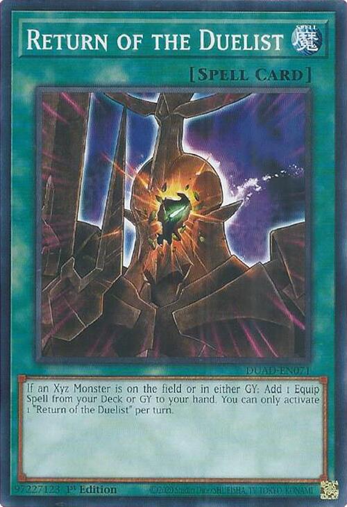 Return of the Duelist (card) [DUAD-EN071] Common | Good Games Morley