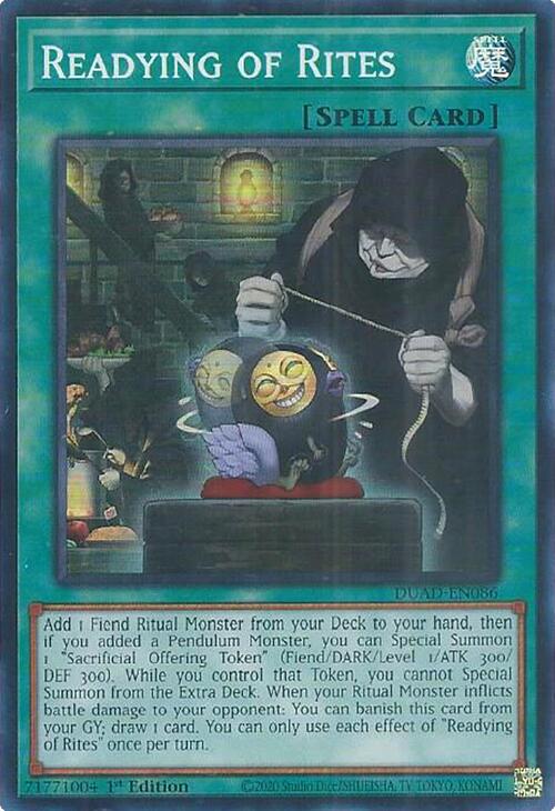 Readying of Rites [DUAD-EN086] Super Rare | Good Games Morley