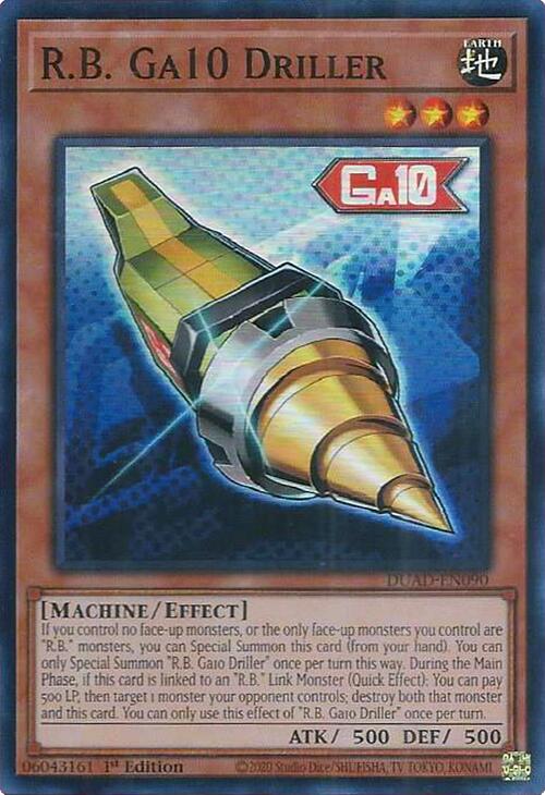 R.B. Ga10 Driller [DUAD-EN090] Super Rare | Good Games Morley